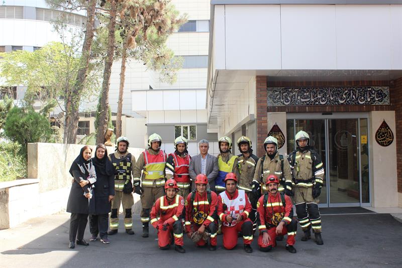 انجام مانور مقابله با بحران با ایستگاه آتش نشانی یوسف آباد